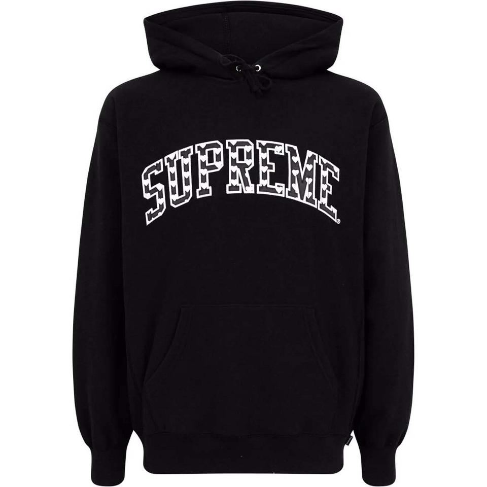 Black Supreme Hearts ARC Hoodie | Supreme 111XF